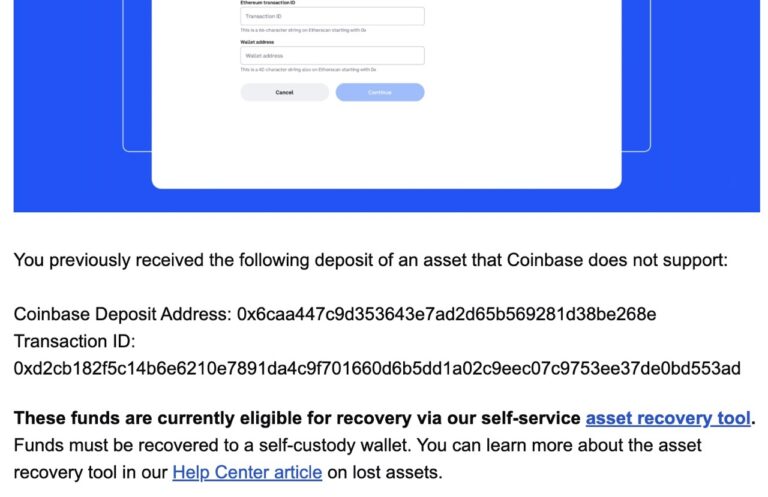 Coinbase’s asset recovery tool just saved my bacon